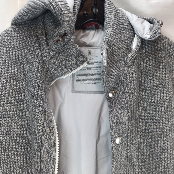 NEW WITHOUT TAGS Men’s BRUNELLO CUCINELLI GREY CASHMERE VEST SZ 50/US MED - Picture 6 of 15